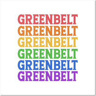 GREENBELT RAINBOW TEXT Posters and Art